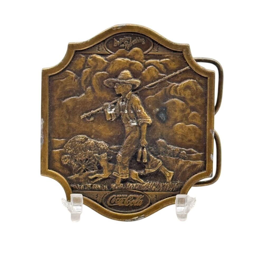 The Coca-Cola Company Cowboy Roping Steer Advertising Belt Buckle